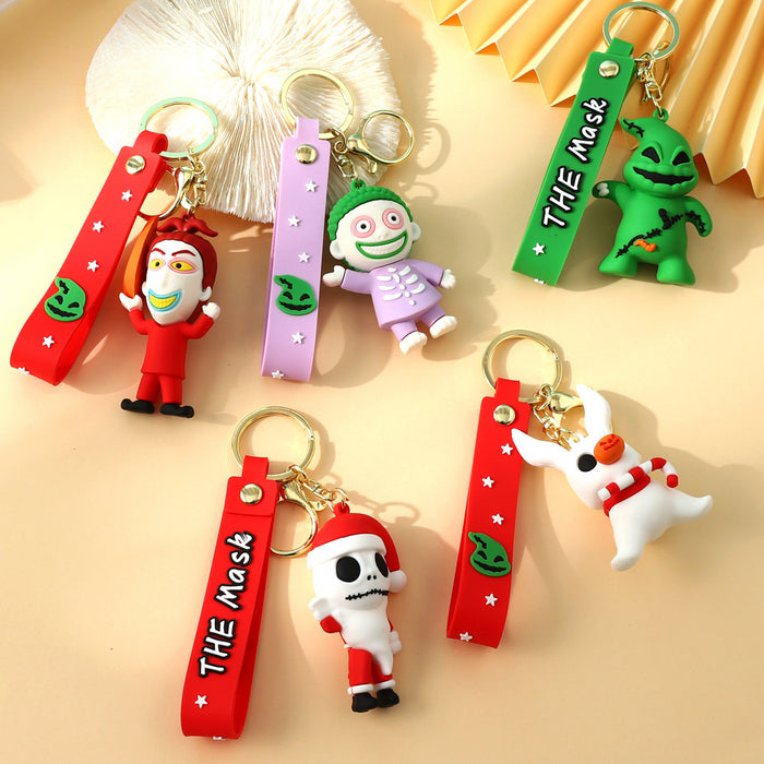 Wholesale Halloween Cartoon Doll Silicone Keychain JDC-KC-YueY009