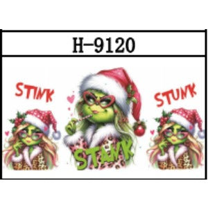 Wholesale Christmas 5PCS 16oz UV Cartoon Printed  Cup Stickers JDC-ST-JieSheng015