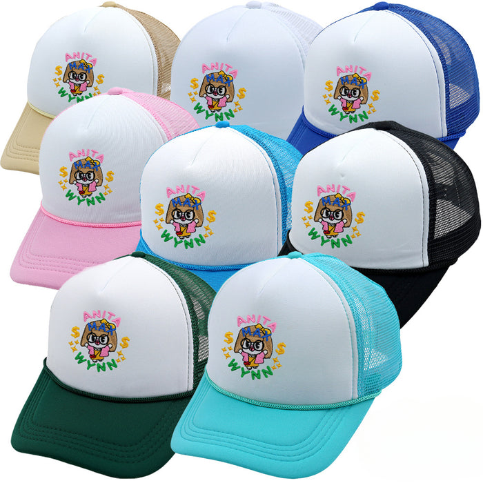 Wholesale Cotton Embroidered Trucker Hat Summer Mesh Cap Baseball Cap JDC-FH-HaiPu003