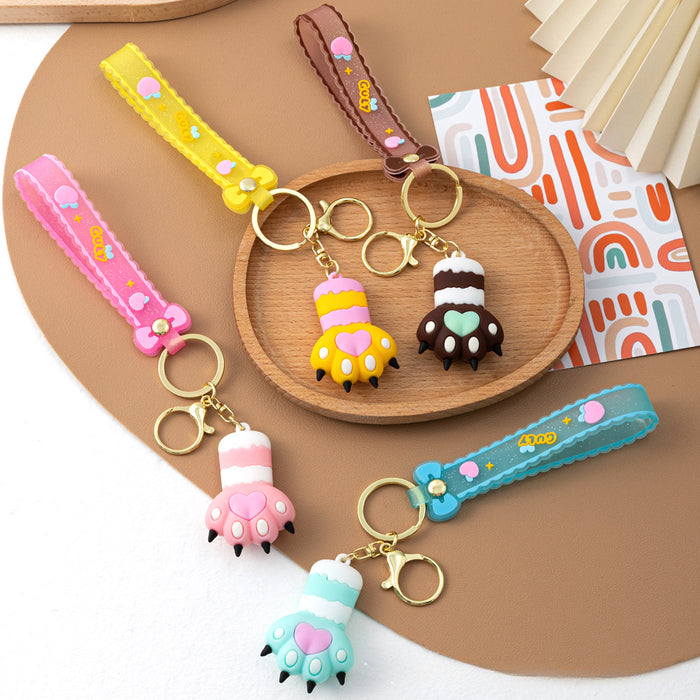 Wholesale PVC Cartoon Cat Claw Keychain JDC-KC-YueY002