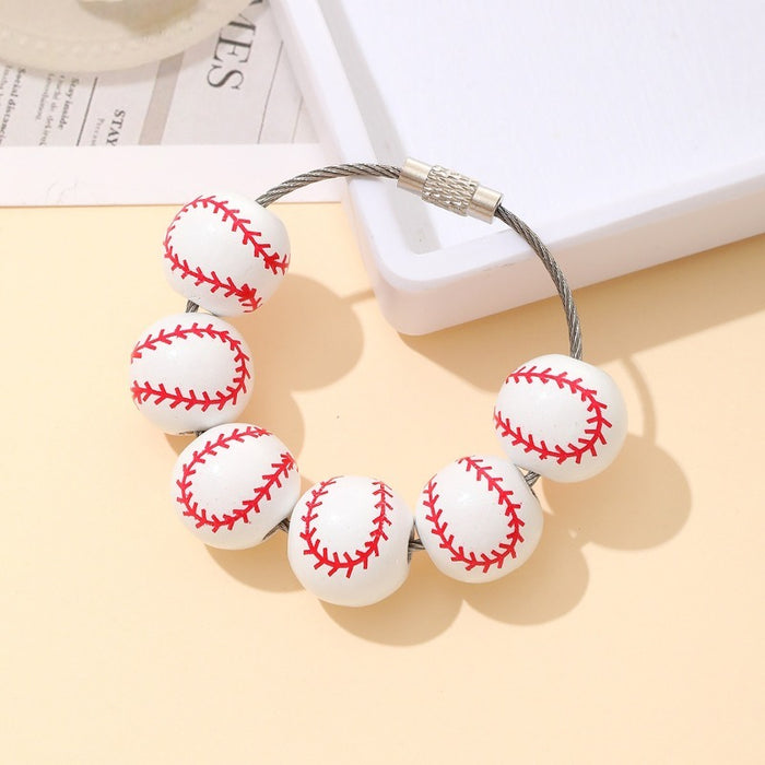 Wholesale Basketball Baseball Football Wooden Beads JDC-BDS-YiTian001