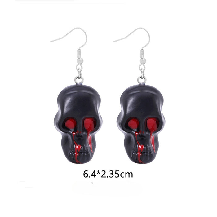 Wholesale 5pcs Halloween Series Skull Pumpkin Zinc Alloy Earrings JDC-ES-BinL009