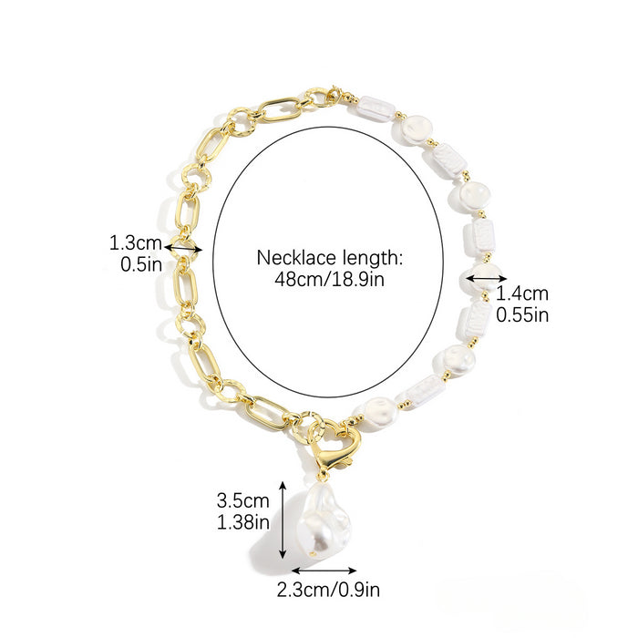 Wholesale Pearl Alloy Necklace JDC-NE-ManY015