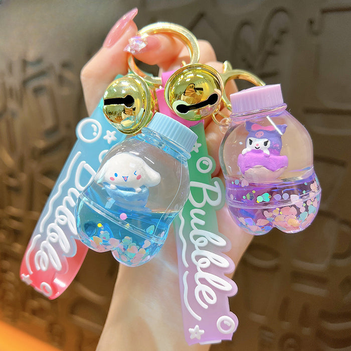 Wholesale Cartoon Acrylic Liquid Quicksand Keychain JDC-KC-YanG045