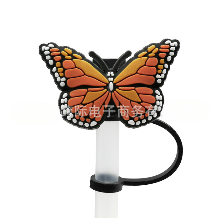 Wholesale 10pcs Silicone Butterfly Style Straw Cover JDC-SCR-KuaJ009