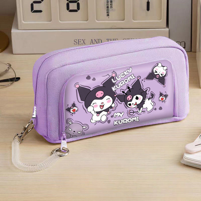 Wholesale Cartoon Canvas Large Capacity Pencil Case (S) JDC-PE-HanYan001