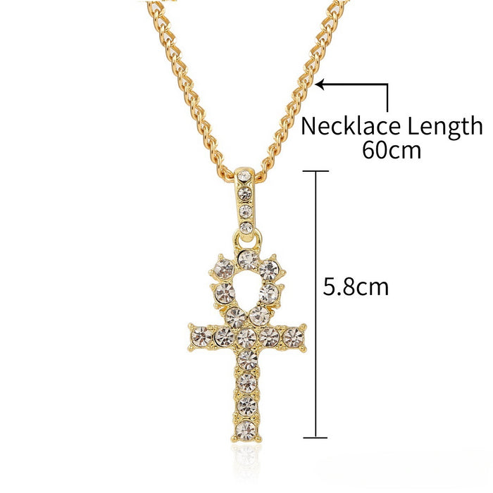 Wholesale Full Diamond Pendant Men's Alloy Necklace JDC-NE-ManY016