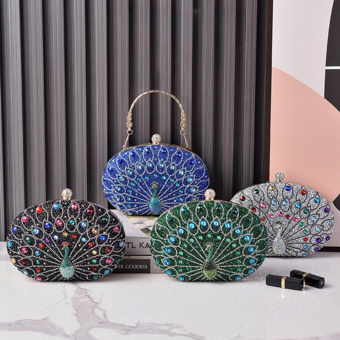 Wholesale Peacock Diamond Evening Bag Handbag JDC-HB-YiX008