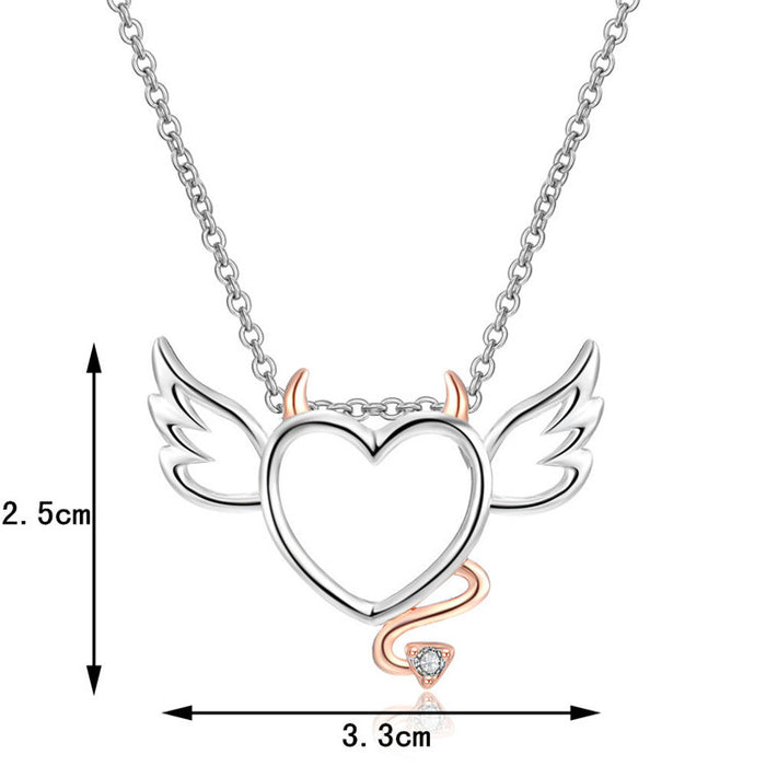 Wholesale Valentine's Day Necklace Heart Pendant Copper JDC-NE-Jingy002