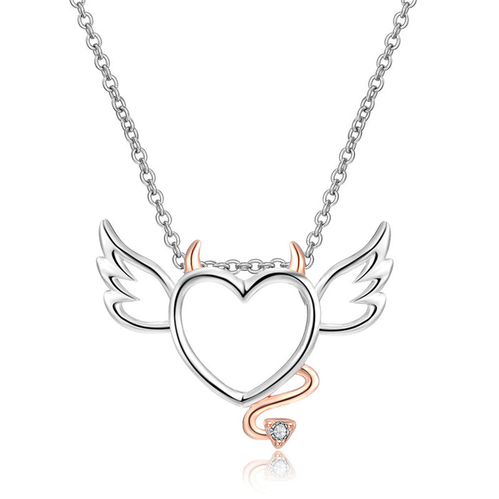 Wholesale Valentine's Day Necklace Heart Pendant Copper JDC-NE-Jingy002