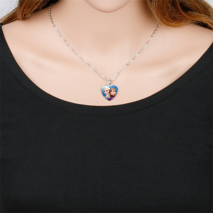 Wholesale Cartoon Alloy Heart Shape Necklace JDC-NE-NH007