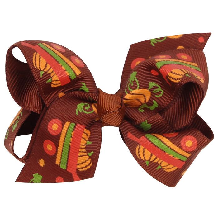 Wholesale Halloween Cartoon Print Bow Hairpin JDC-HC-QiuN014