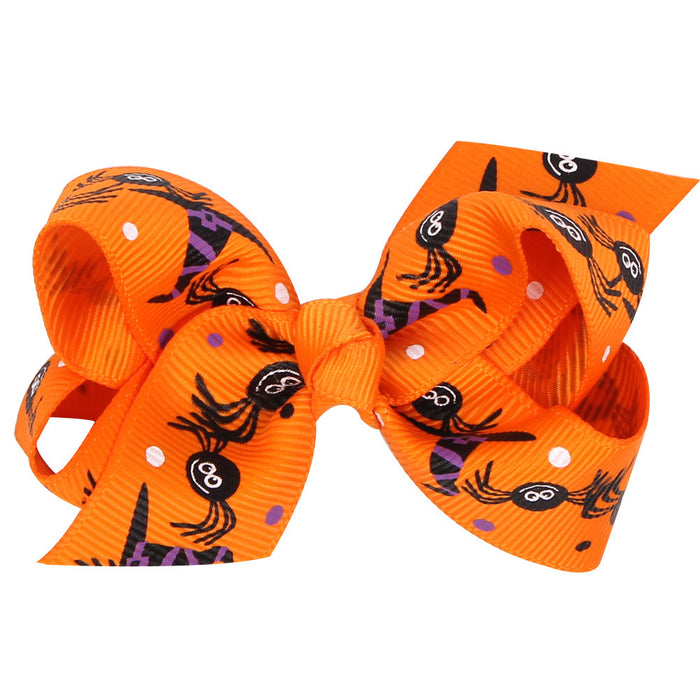 Wholesale Halloween Cartoon Print Bow Hairpin JDC-HC-QiuN014