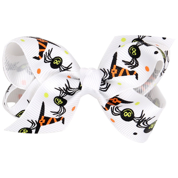 Wholesale Halloween Cartoon Print Bow Hairpin JDC-HC-QiuN014