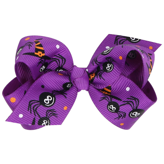 Wholesale Halloween Cartoon Print Bow Hairpin JDC-HC-QiuN014