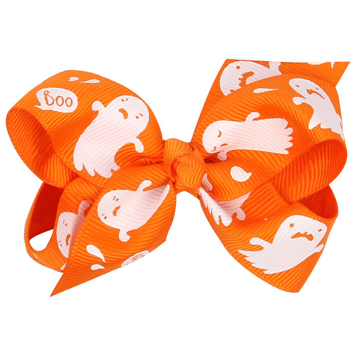 Wholesale Halloween Cartoon Print Bow Hairpin JDC-HC-QiuN014