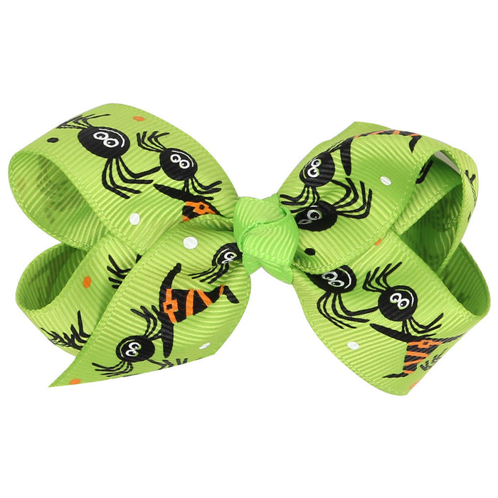 Wholesale Halloween Cartoon Print Bow Hairpin JDC-HC-QiuN014