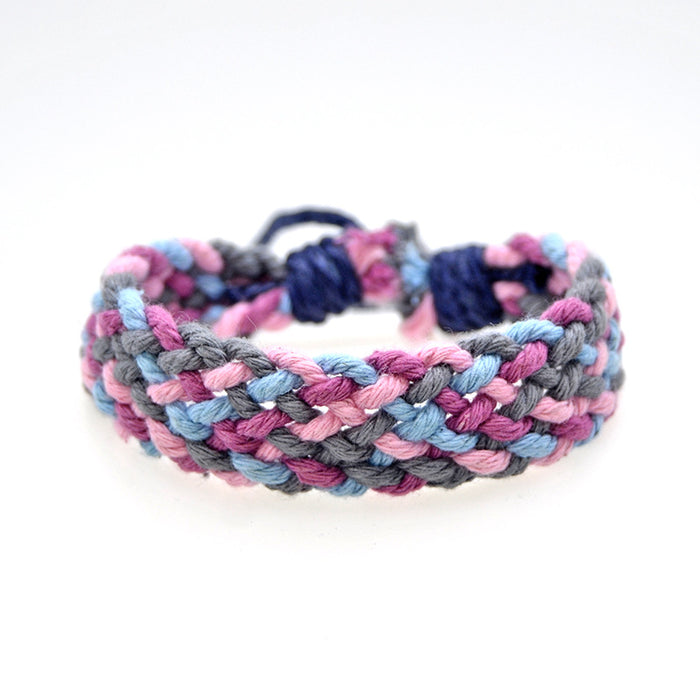 Wholesale Cotton and Linen Wide Braided Bracelet JDC-BT-QianY009