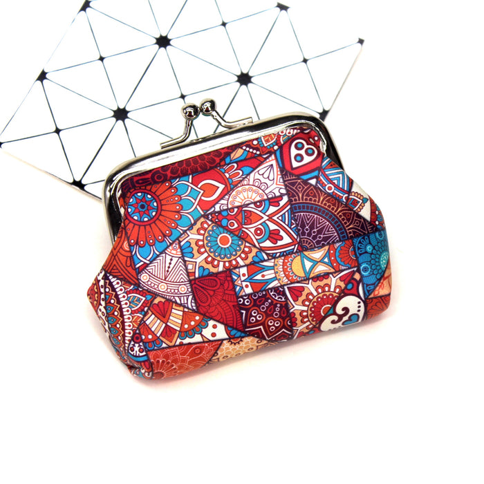 Wholesale Vintage Ethnic Print Coin Purse JDC-WT-QiWang002