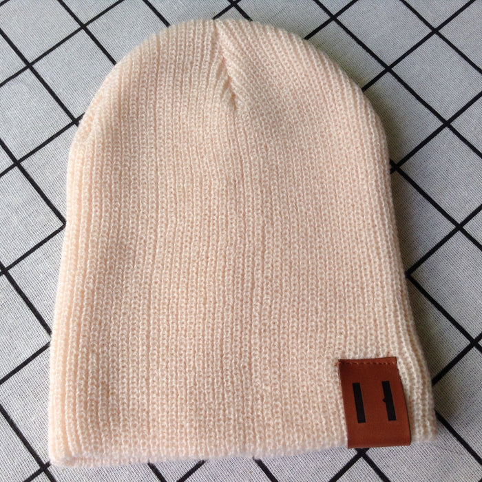 Wholesale Acrylic Leather Label Winter Parent-child Wool Hat JDC-FH-HWT001