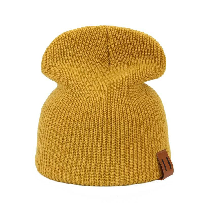 Wholesale Acrylic Leather Label Winter Parent-child Wool Hat JDC-FH-HWT001