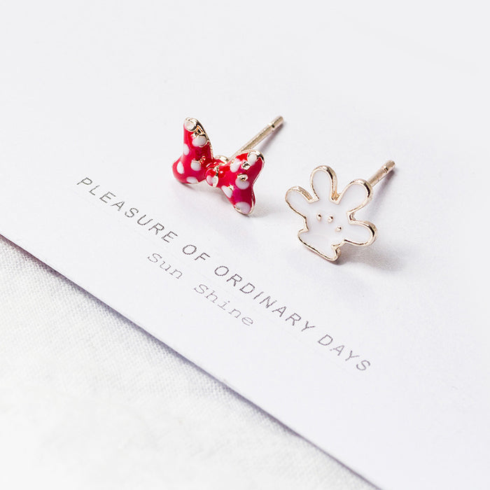 Wholesale Oil Drop Cartoon Animal Alloy Earrings JDC-ES-MDD102