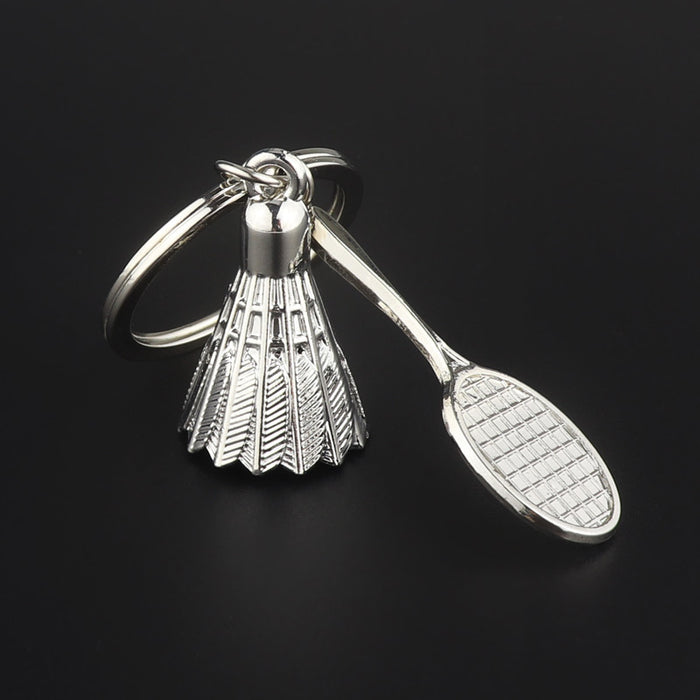 Wholesale Zinc Alloy Creative Badminton Keychain JDC-KC-XunX019