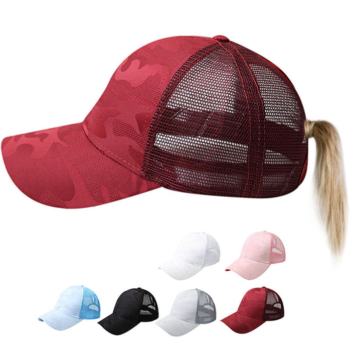 Wholesale Cotton Ponytail Camouflage Baseball Cap JDC-FH-Chunq001