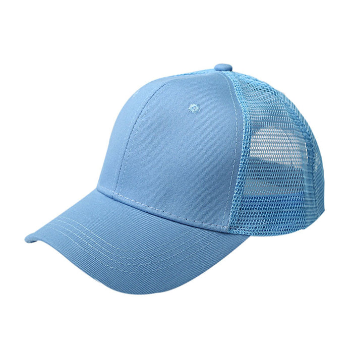 Wholesale Mesh Hat Cotton Solid Color Ponytail Baseball Cap JDC-FH-Chunq007