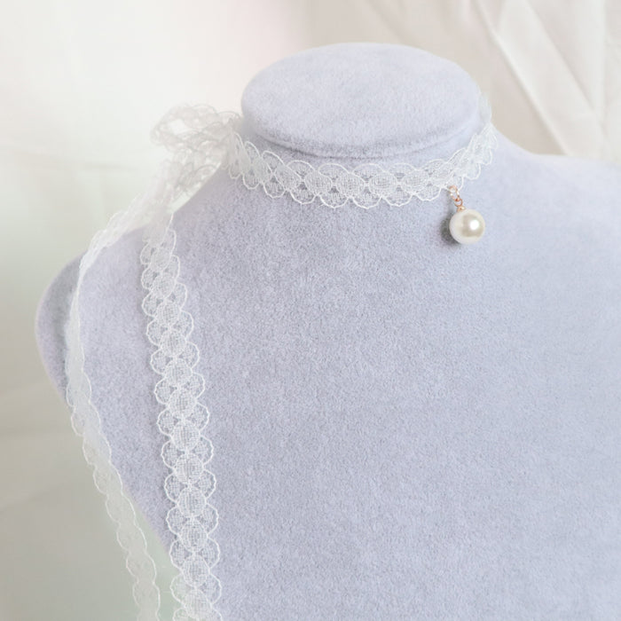 Wholesale Jewelry hollow neck strap pearl round buckle collar necklace collarbone chain necklace