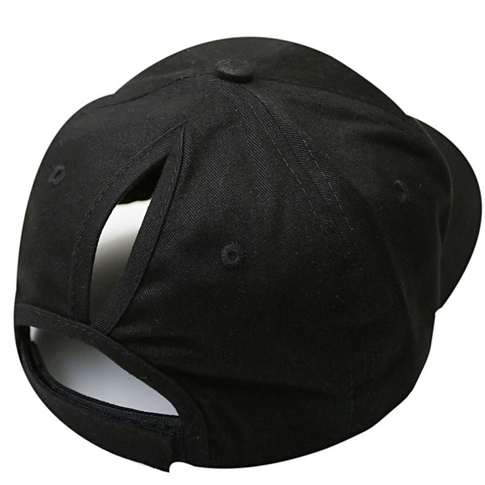 Wholesale Cotton Solid Color Ponytail Baseball Cap JDC-FH-Chunq012