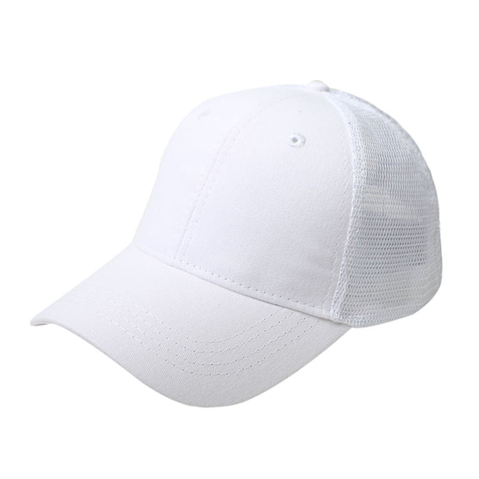 Wholesale Mesh Hat Cotton Solid Color Ponytail Baseball Cap JDC-FH-Chunq007