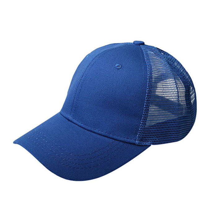 Wholesale Mesh Hat Cotton Solid Color Ponytail Baseball Cap JDC-FH-Chunq007