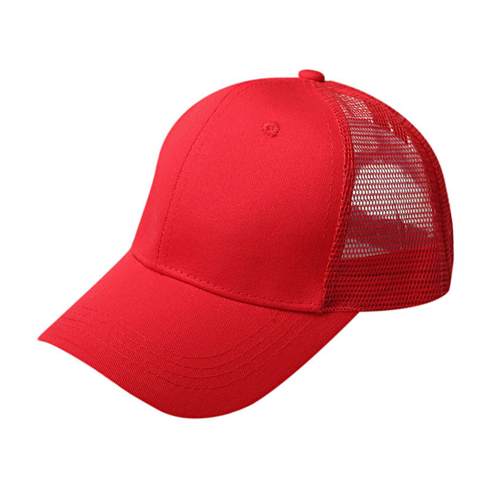 Wholesale Mesh Hat Cotton Solid Color Ponytail Baseball Cap JDC-FH-Chunq007