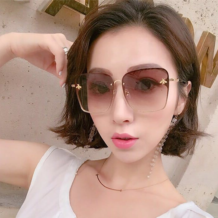 Wholesale Colorful Square Frame Little Bee Decorative PC Sunglasses JDC-SG-MaN022