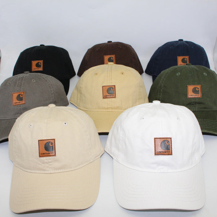 Wholesale Water Washing Old Leather Label Soft Top Baseball Cap JDC-FH-QingCL017