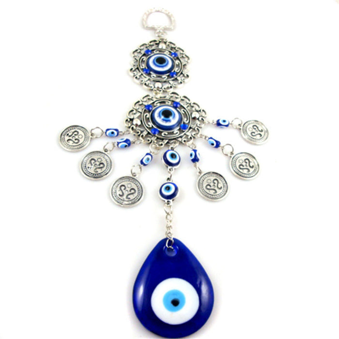 Wholesale Blue Eye Pendant Devil's Eye Alloy Wall Hanging Blue Glass Eye Glass