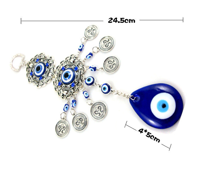 Wholesale Blue Eye Pendant Devil's Eye Alloy Wall Hanging Blue Glass Eye Glass