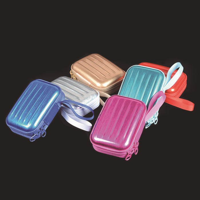 Wholesale Creative Applicable Lars Rectangular Zipper Bag Solid Color Tinplate Storage Coin Purse Headset Keychain Storage Box