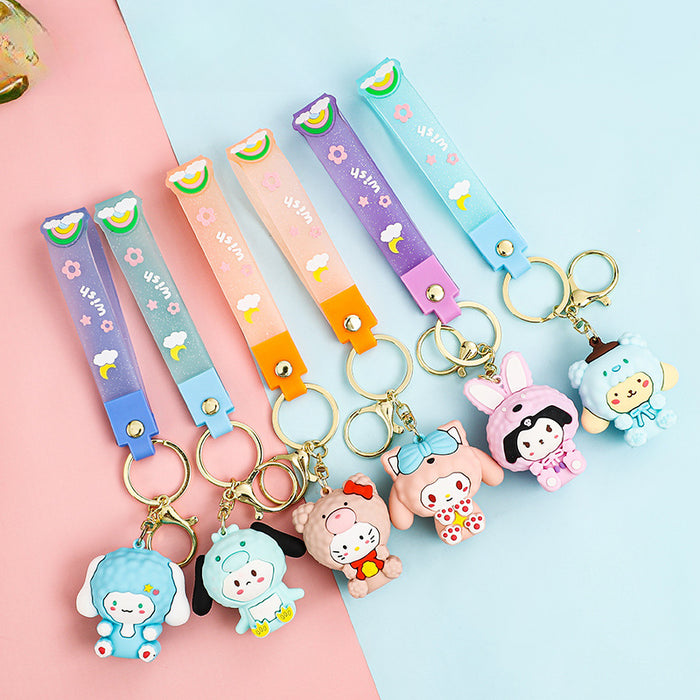 Wholesale Cartoon Doll Silicone Keychain JDC-KC-Benxin032