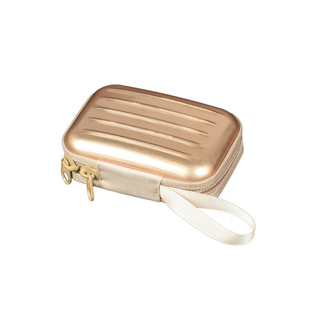 Wholesale Creative Applicable Lars Rectangular Zipper Bag Solid Color Tinplate Storage Coin Purse Headset Keychain Storage Box