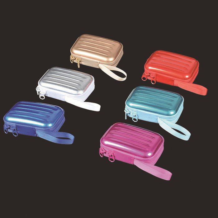 Wholesale Creative Applicable Lars Rectangular Zipper Bag Solid Color Tinplate Storage Coin Purse Headset Keychain Storage Box