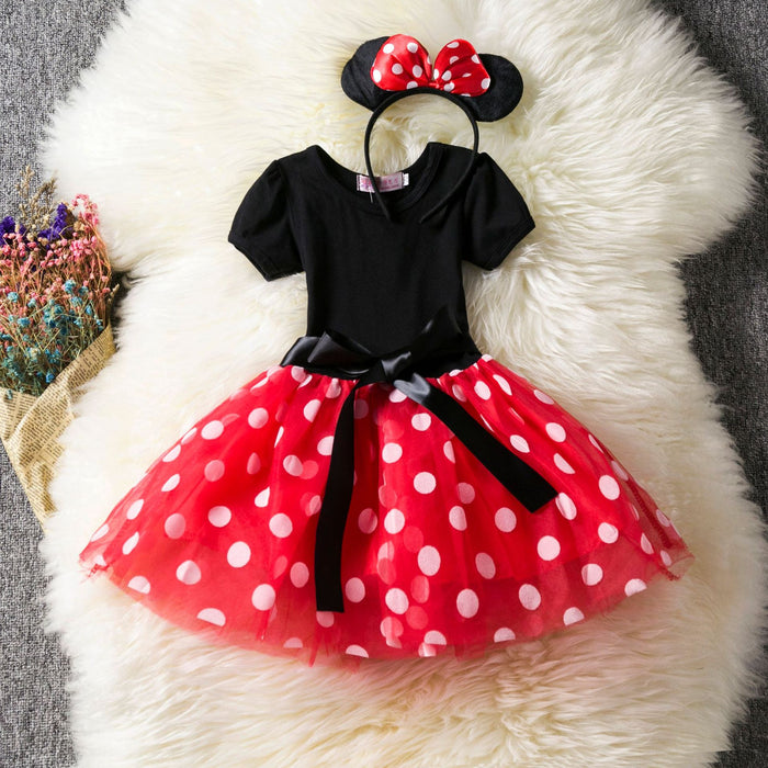 Wholesale Polyester Large Polka Dot Mesh Dress JDC-BC-XiaoYW001