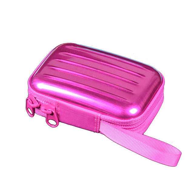 Wholesale Creative Applicable Lars Rectangular Zipper Bag Solid Color Tinplate Storage Coin Purse Headset Keychain Storage Box