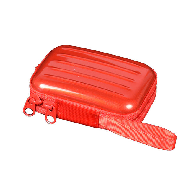 Wholesale Creative Applicable Lars Rectangular Zipper Bag Solid Color Tinplate Storage Coin Purse Headset Keychain Storage Box