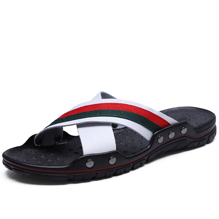 Wholesale Men's Cowhide Slippers JDC-SP-HuangTangshan001