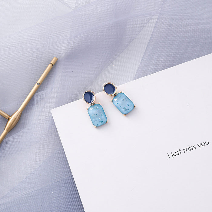 Wholesale  Blue Grey Earrings Women's Geometric Earrings