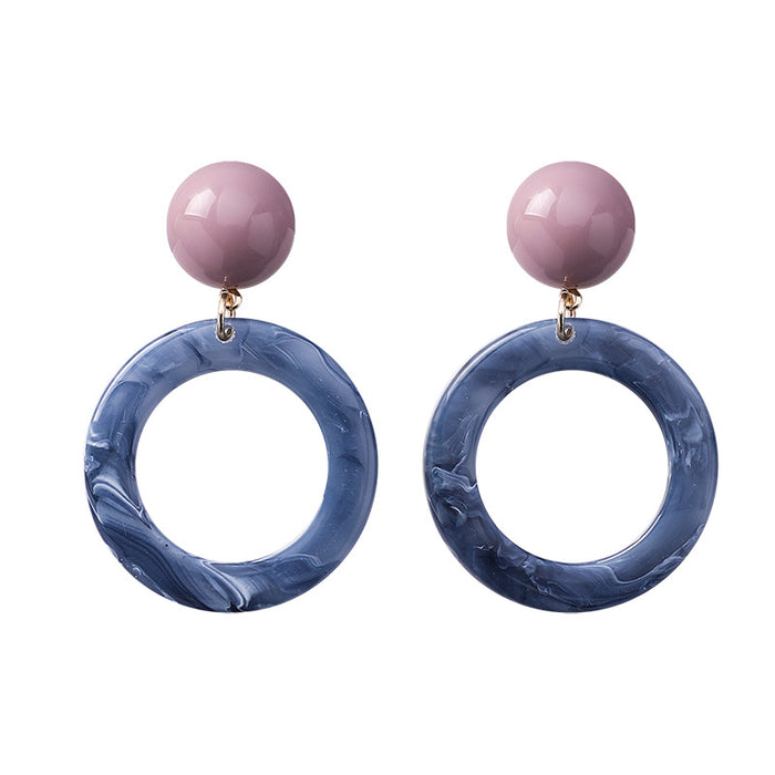 Wholesale  Blue Grey Earrings Women's Geometric Earrings