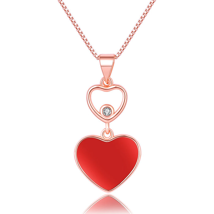 Wholesale Same style necklace, black dropper love pendant, heart-shaped women's necklace