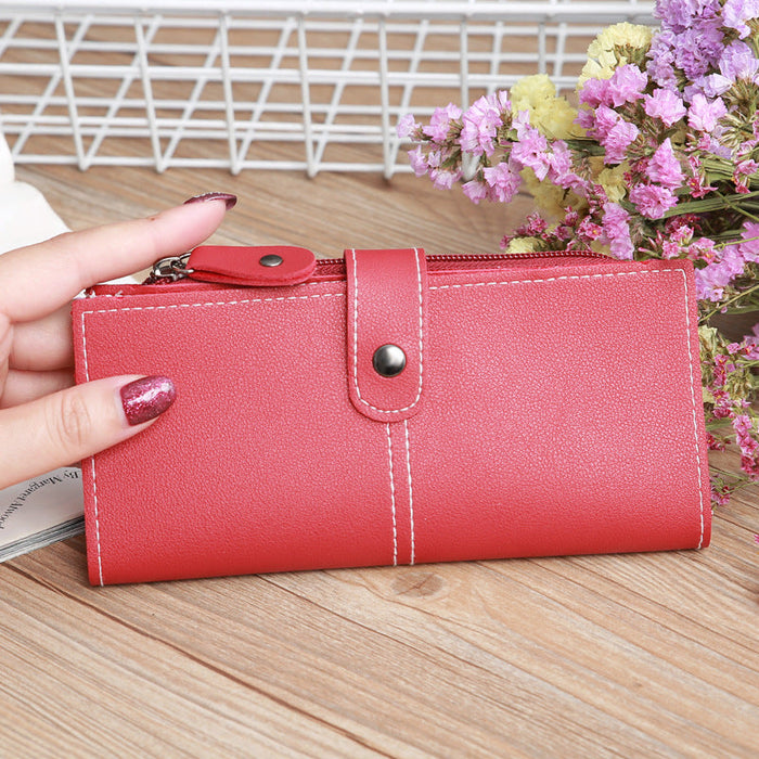 Wholesale Hidden Buckle Long Large Capacity Wallet JDC-WT-MeiSQ003